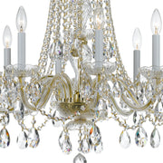 Crystorama 1138-PB-CL-SAQ Traditional Crystal Eight Light Chandelier Polished Brass Alternate Image 2.jpg