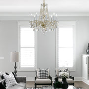 Crystorama 1138-PB-CL-SAQ Traditional Crystal Eight Light Chandelier Polished Brass Alternate Image 4.jpg