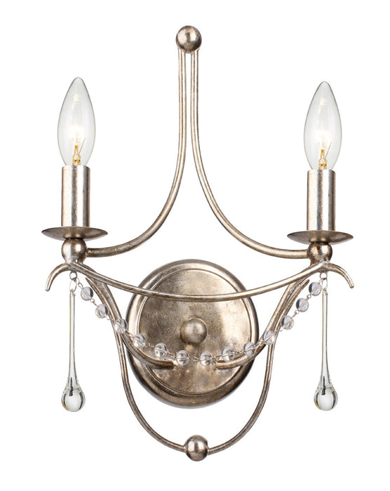Crystorama 422-SA Metro Two Light Wall Sconce Antique Silver Main Image.jpg