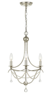 Crystorama 423-SA Metro Three Light Mini Chandelier Antique Silver Main Image.jpg