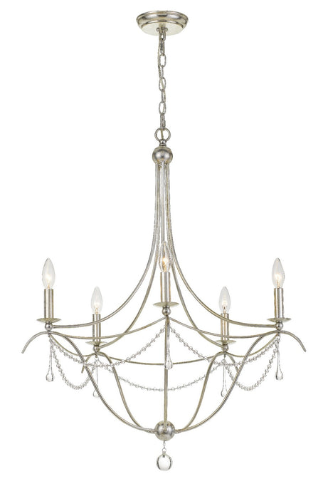 Crystorama 425-SA Metro Five Light Chandelier Antique Silver Alternate Image 4.jpg