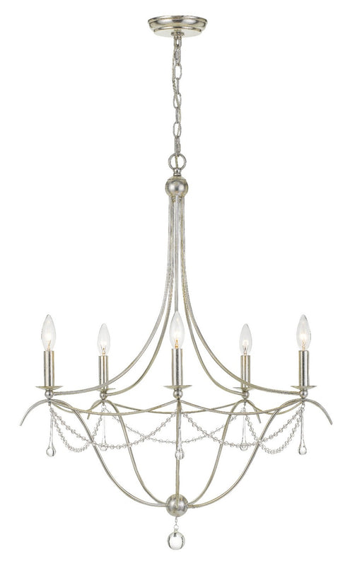 Crystorama 425-SA Metro Five Light Chandelier Antique Silver Main Image.jpg