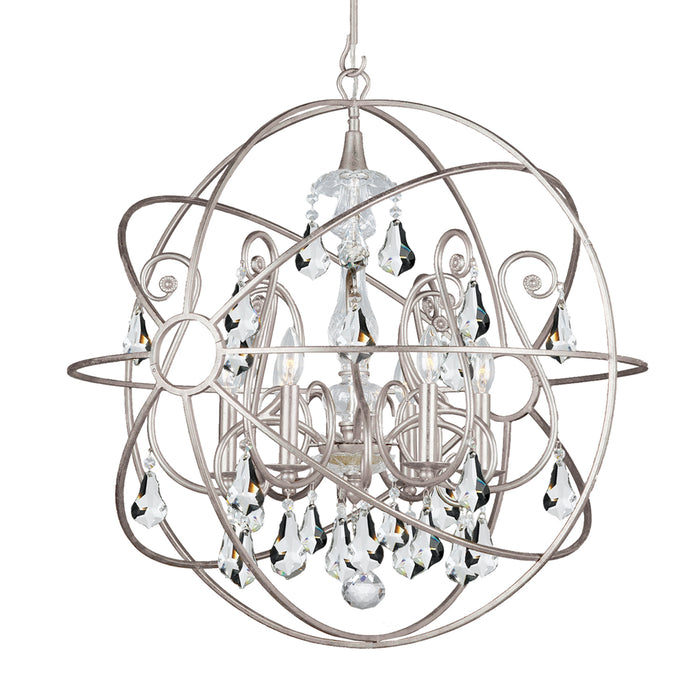 Crystorama 9026-OS-CL-MWP Solaris Five Light Chandelier Olde Silver Alternate Image.jpg