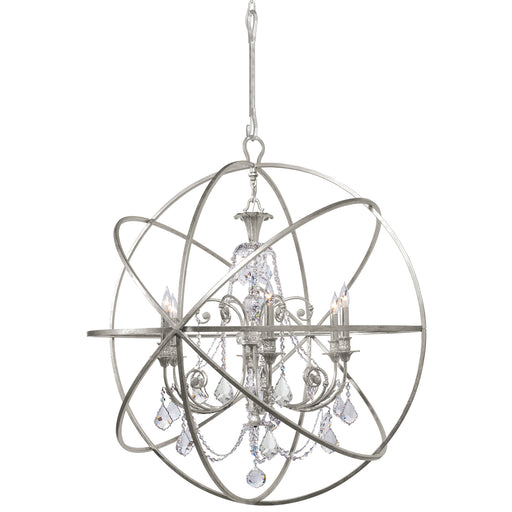 Crystorama 9219-OS-CL-MWP Solaris Six Light Chandelier Olde Silver Main Image.jpg