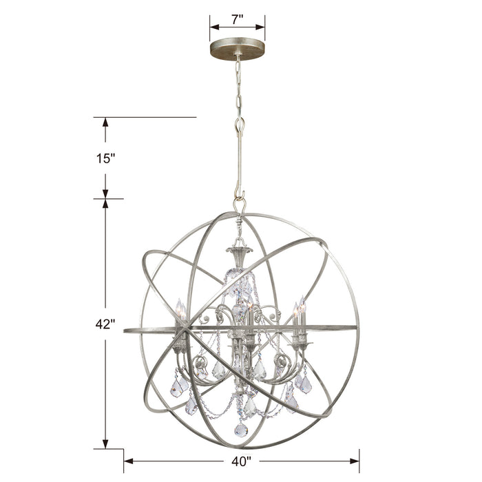 Crystorama 9219-OS-CL-S Solaris Six Light Chandelier Olde Silver Alternate Image.jpg