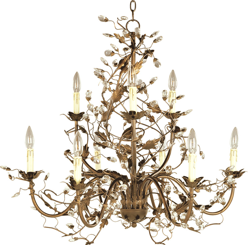 Maxim 2852EG Elegante Nine Light Chandelier, Etruscan Gold Main Image.jpg