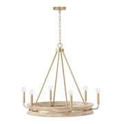 Capital Lighting 447361WS Finn Six Light Chandelier, White Wash and Matte Brass Alternate Image 4.jpg