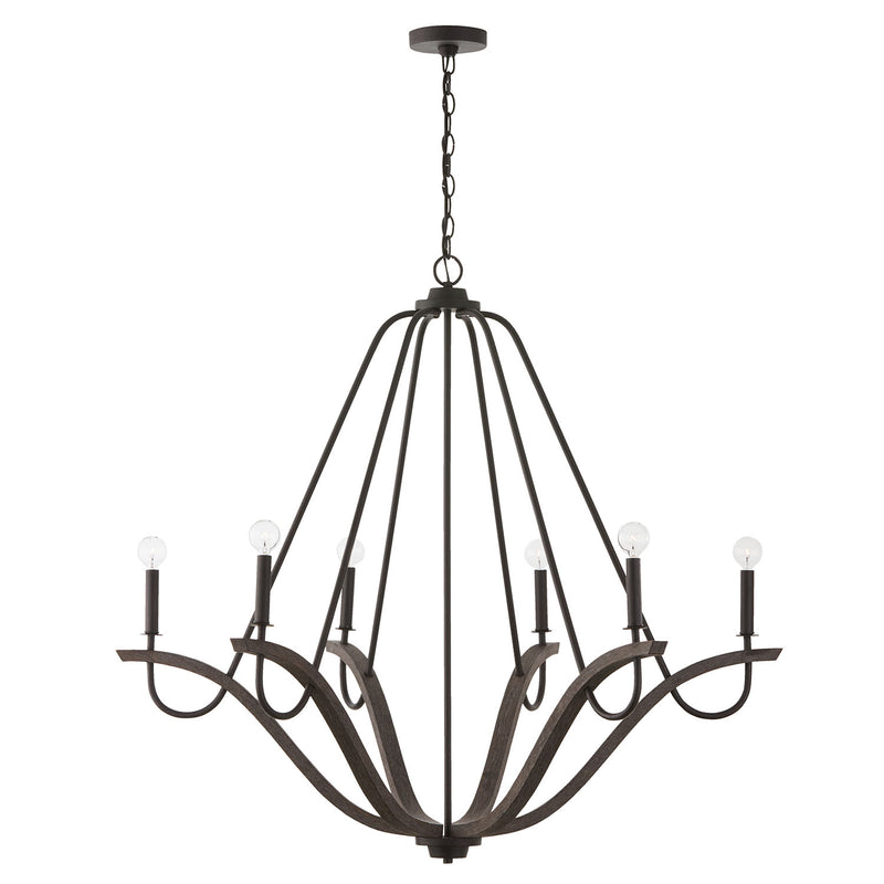 Capital Lighting 447662CK Clive Six Light Chandelier, Carbon Grey and Black Iron Alternate Image.jpg