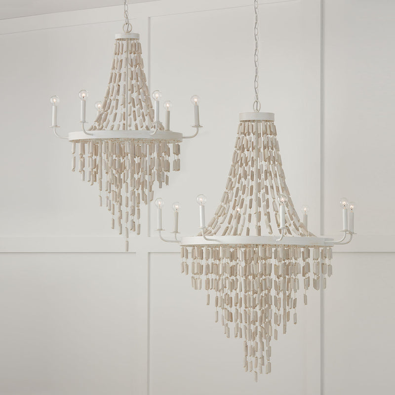 Capital Lighting 447782OW Carissa Eight Light Chandelier, Organic White Alternate Image 7.jpg