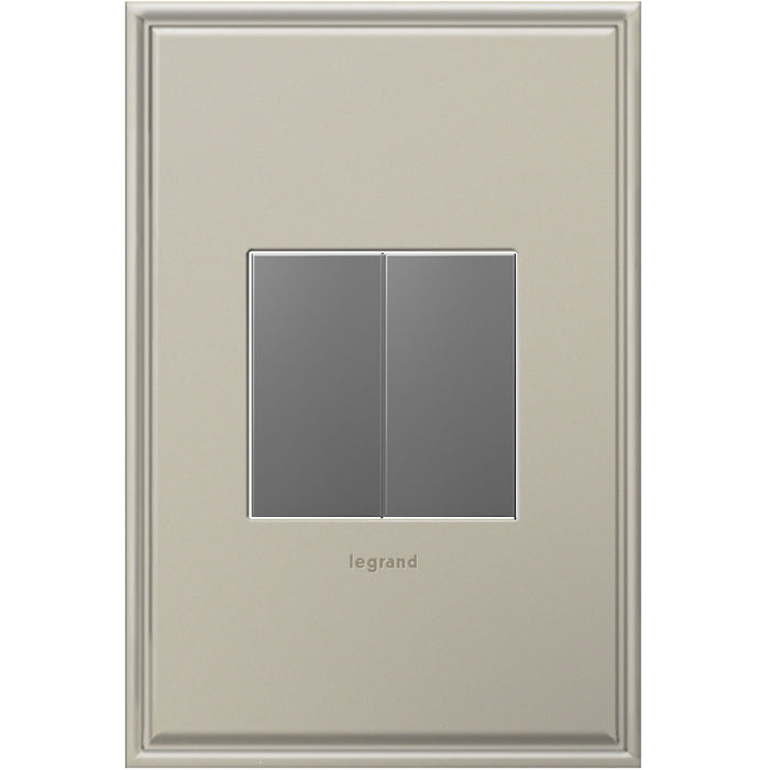 Legrand AABK1M4 Adorne Blank, Half-Size, Magnesium Alternate Image 2