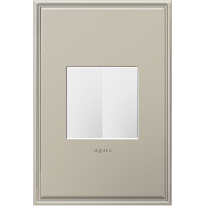 Legrand AABK1W4 Adorne Blank, Half-Size, White Alternate Image 2