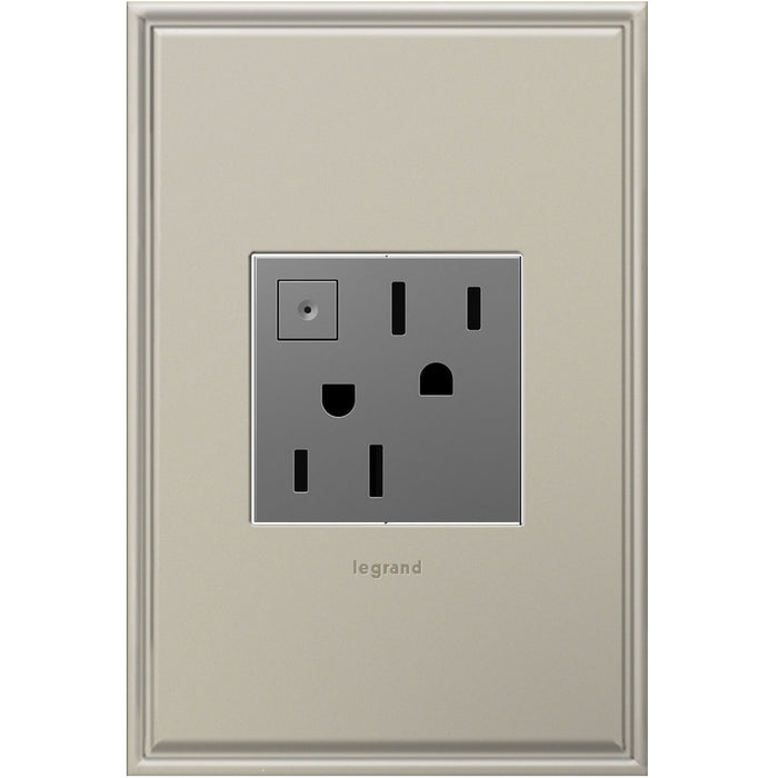 Legrand ARPS152M4 Adorne Energy-Saving On/Off Outlet, Magnesium Alternate Image 2