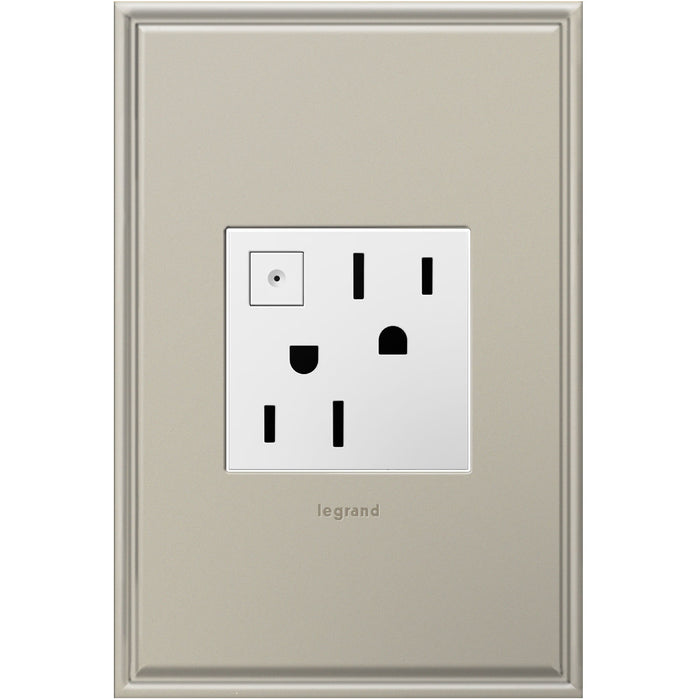 Legrand ARPS152W4 Adorne Energy-Saving On/Off Outlet, White Alternate Image 2