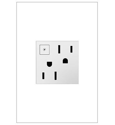 Legrand ARPS152W4 Adorne Energy-Saving On/Off Outlet, White Main Image