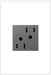 Legrand ARTR152M4 Adorne Tamper-Resistant Outlet, Magnesium Main Image