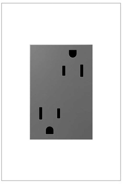 Legrand ARTR153M4 Adorne Tamper-Resistant Outlet, Plus Size, Magnesium Main Image