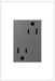 Legrand ARTR153M4 Adorne Tamper-Resistant Outlet, Plus Size, Magnesium Main Image