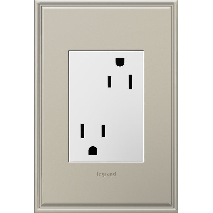 Legrand ARTR153W4 Adorne Tamper-Resistant Outlet, Plus Size, White Alternate Image 2