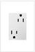 Legrand ARTR153W4 Adorne Tamper-Resistant Outlet, Plus Size, White Main Image