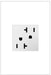 Legrand ARTR202W4 Adorne Tamper-Resistant Outlet, White Main Image