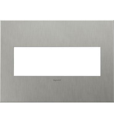 Legrand AWC3GBS4 Adorne Wall Plate, Stainless Steel Main Image