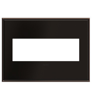 adorne® AWC3GOB4 Oil-Rubbed Bronze Three-Gang Screwless Wall Plate Main Image.jpg