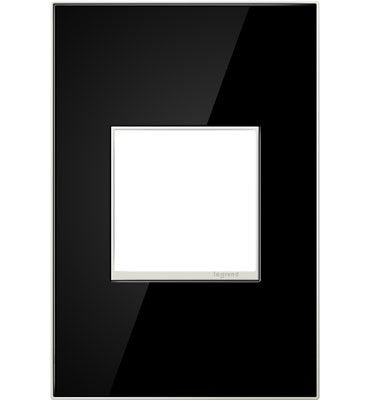 adorne® AWM1G2MB4 Mirror Black One-Gang Screwless Wall Plate Main Image.jpg