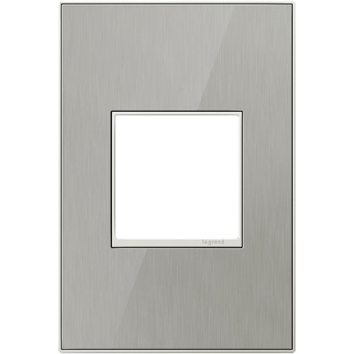 Legrand AWM1G2MS4 Adorne Gang Wall Plate, Brushed Stainless Main Image