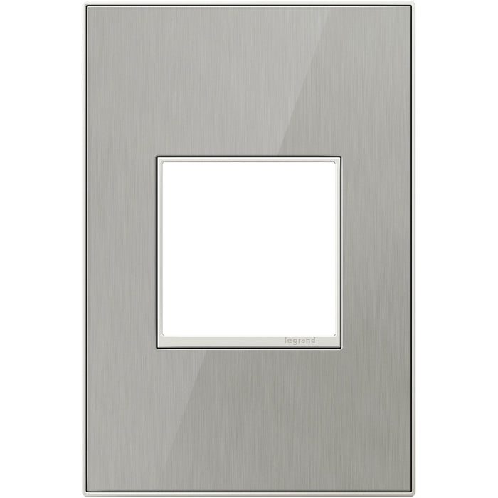 Legrand AWM1G2MS4 Adorne Gang Wall Plate, Brushed Stainless Main Image