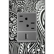 adorne® AWM1G3M4 Custom One-Gang-Plus Screwless Wall Plate, Magnesium Trim Alternate Image.jpg