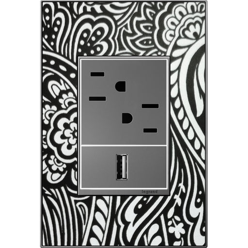 Legrand AWM1G3M4 Adorne Gang Wall Plate, Custom Alternate Image 1