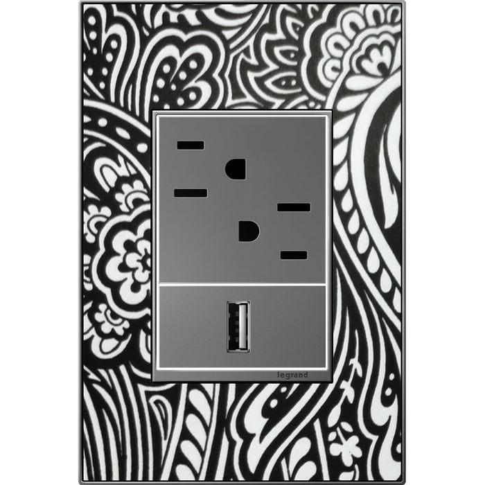 Legrand AWM1G3M4 Adorne Gang Wall Plate, Custom Alternate Image 1