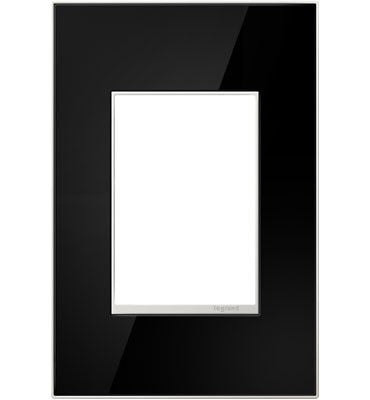 Legrand AWM1G3MB4 Adorne Gang Wall Plate, Black Main Image