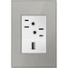 Legrand AWM1G3MS4 Adorne Gang Wall Plate, Brushed Stainless Alternate Image 1