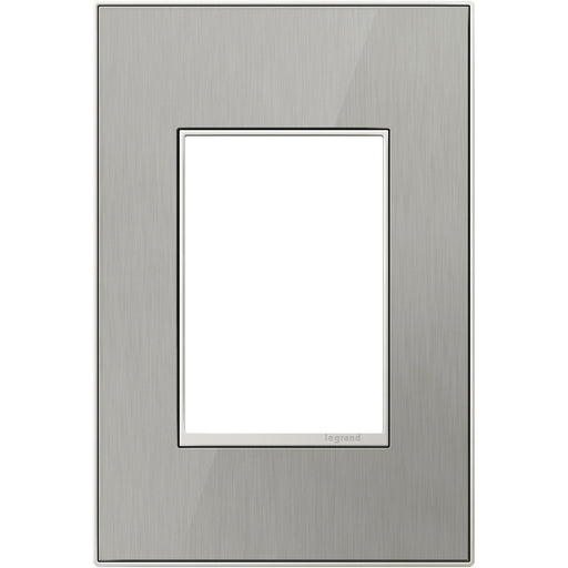 Legrand AWM1G3MS4 Adorne Gang Wall Plate, Brushed Stainless Main Image