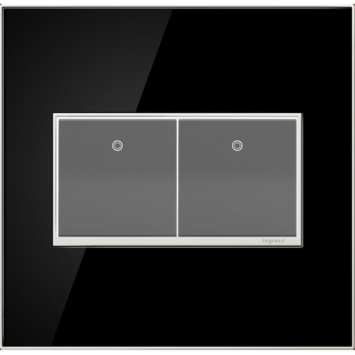 Legrand AWM2GMB4 Adorne Gang Wall Plate, Black Alternate Image 1