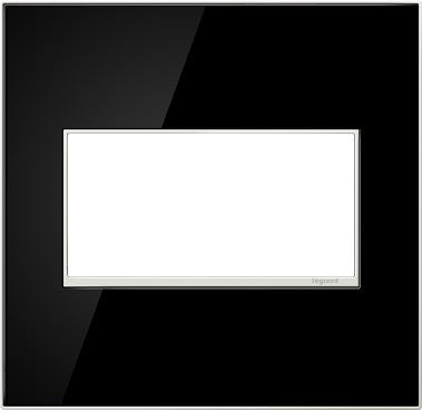 Legrand AWM2GMB4 Adorne Gang Wall Plate, Black Main Image