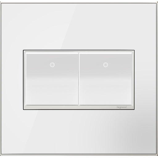 Legrand AWM2GMW4 Adorne Gang Wall Plate, White Alternate Image 1