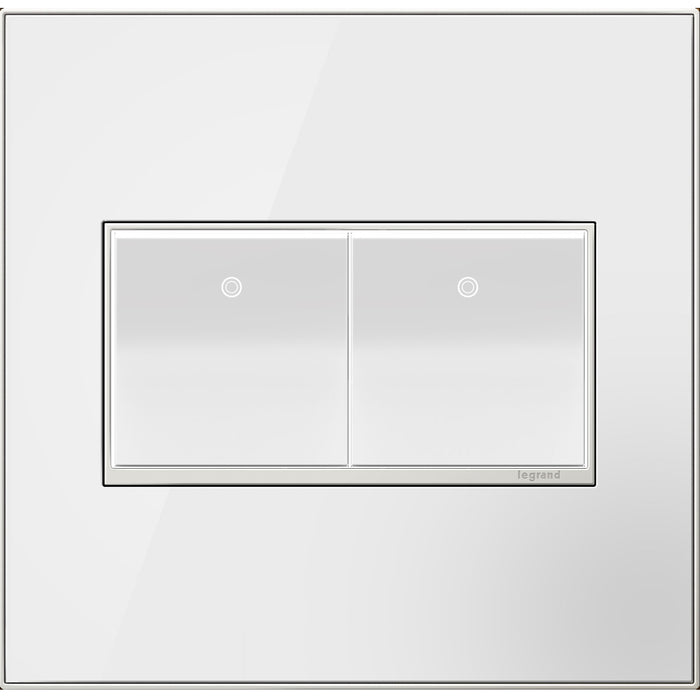 Legrand AWM2GMW4 Adorne Gang Wall Plate, White Alternate Image 1