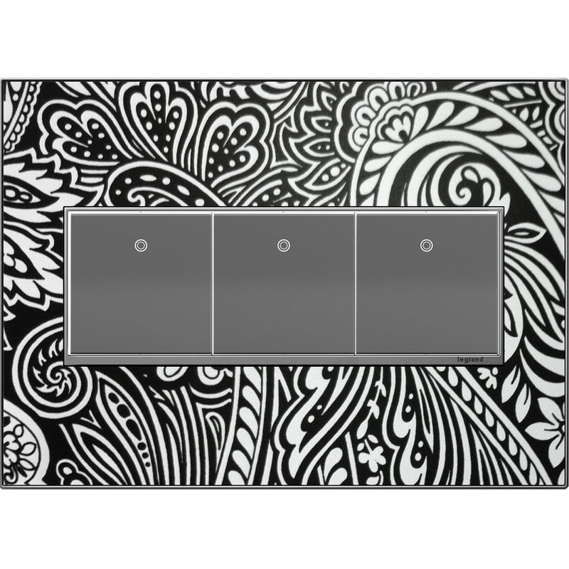 adorne® AWM3GM4 Custom Three-Gang Screwless Wall Plate, Magnesium Trim Alternate Image.jpg