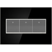 adorne® AWM3GMB4 Mirror Black Three-Gang Screwless Wall Plate Alternate Image.jpg