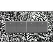 adorne® AWM4GM4 Custom Four-Gang Screwless Wall Plate, Magnesium Trim Alternate Image.jpg