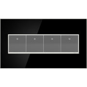 adorne® AWM4GMB4 Mirror Black Four-Gang Screwless Wall Plate Alternate Image.jpg