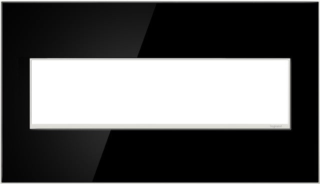 adorne® AWM4GMB4 Mirror Black Four-Gang Screwless Wall Plate Main Image.jpg