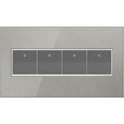 adorne® AWM4GMS4 Brushed Stainless Four-Gang Screwless Wall Plate Alternate Image.jpg