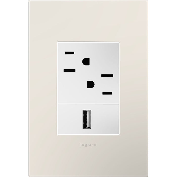 Legrand AWP1G3LA4 Adorne Gang Wall Plate, Satin Light Almond Alternate Image 1