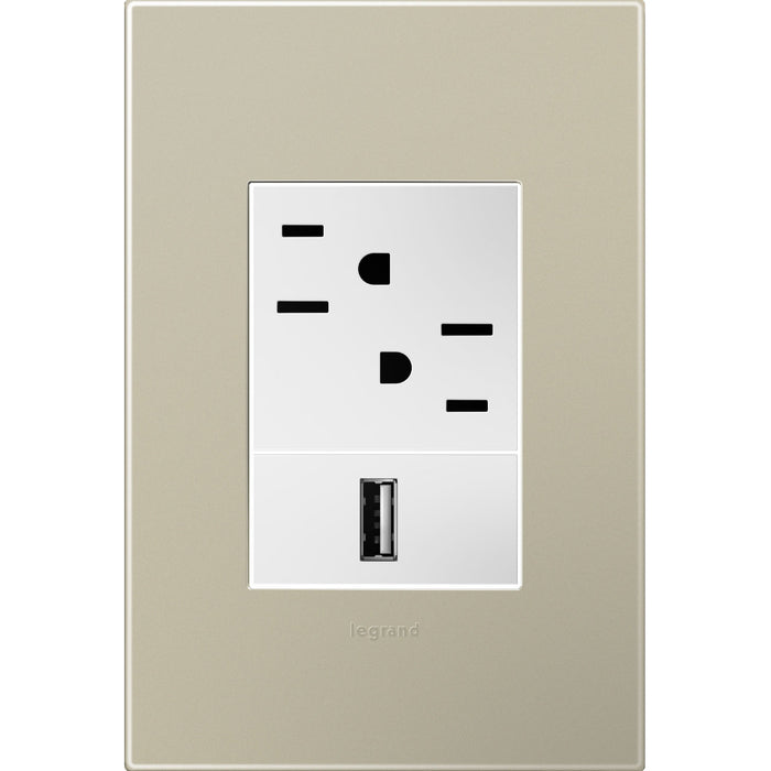 adorne® AWP1G3TM4 Titanium One-Gang-Plus Screwless Wall Plate Alternate Image.jpg