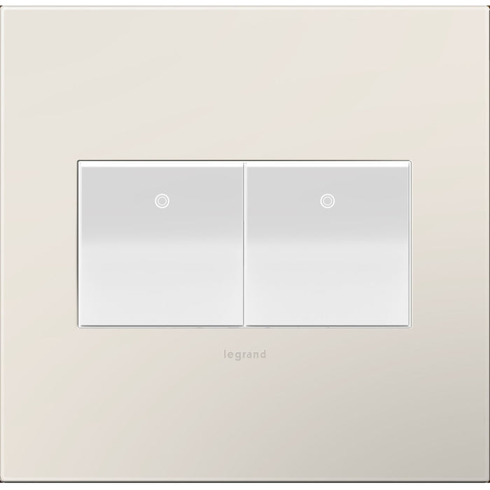 Legrand AWP2GLA4 Adorne Gang Wall Plate, Satin Light Almond Alternate Image 1