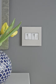 adorne AWP2GLA4 Screwless 2-Gang Wall Plate, Satin Light Almond Alternate Image 2.jpg