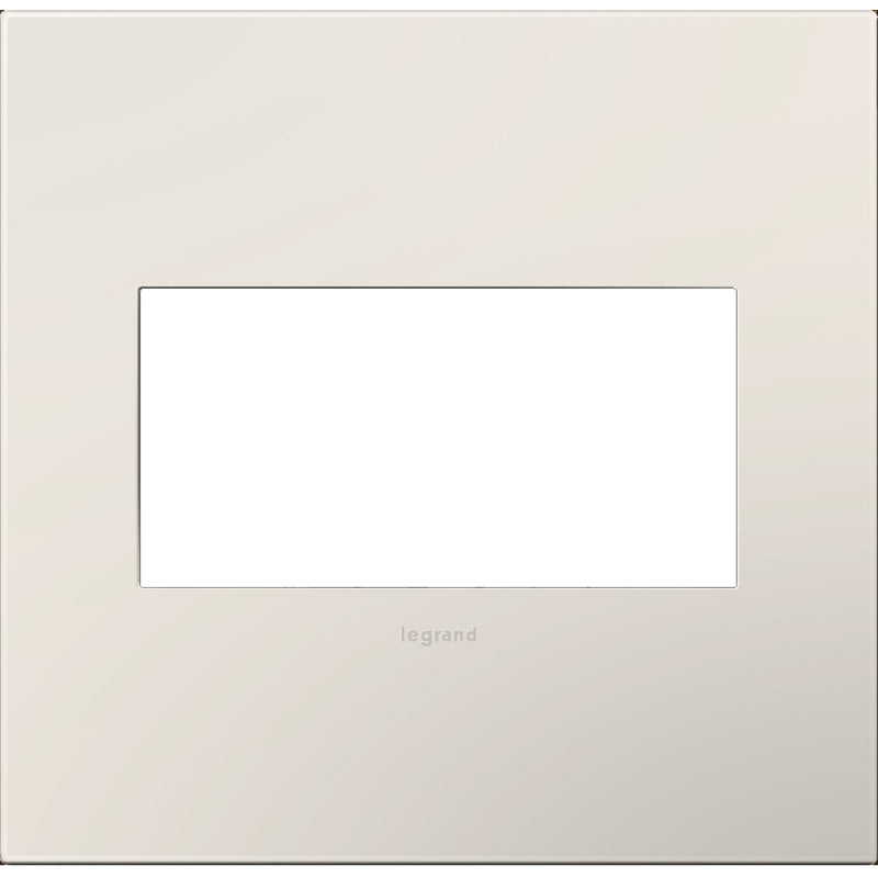 adorne AWP2GLA4 Screwless 2-Gang Wall Plate, Satin Light Almond Main Image.jpg